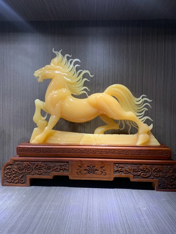 8071（马到成功）纯手工雕刻乔迁别墅公司办公室客厅桌面玄关家居装