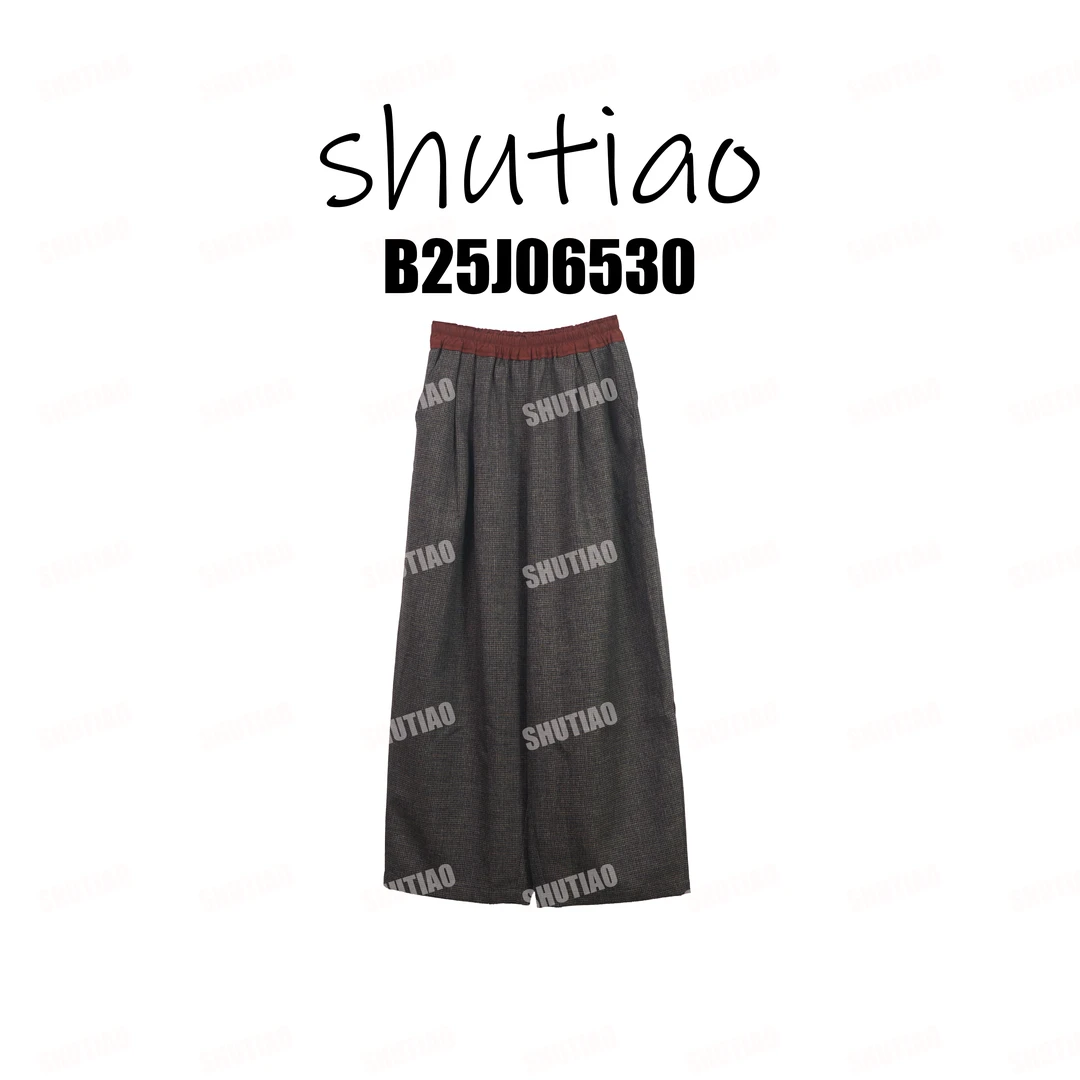 【SHUTIAO】2025冬季：新款小众设计款裤子B25J06530