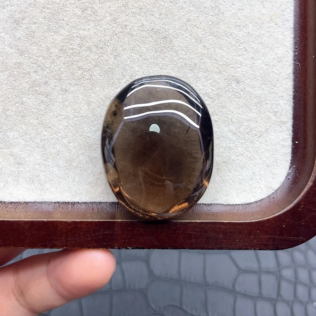 水晶珠宝半成品未镶嵌37 茶水晶手握