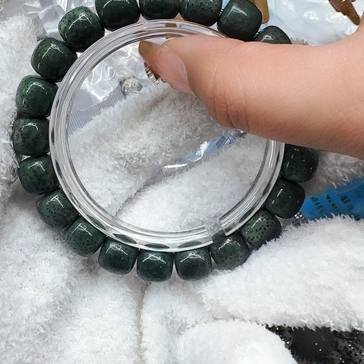 星月菩提手串362高端满绿星月菩提11桶单圈