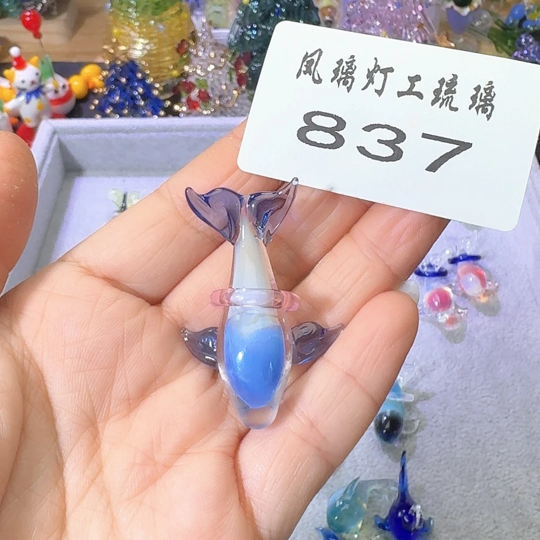 玻璃颈饰837鲸鱼吊坠