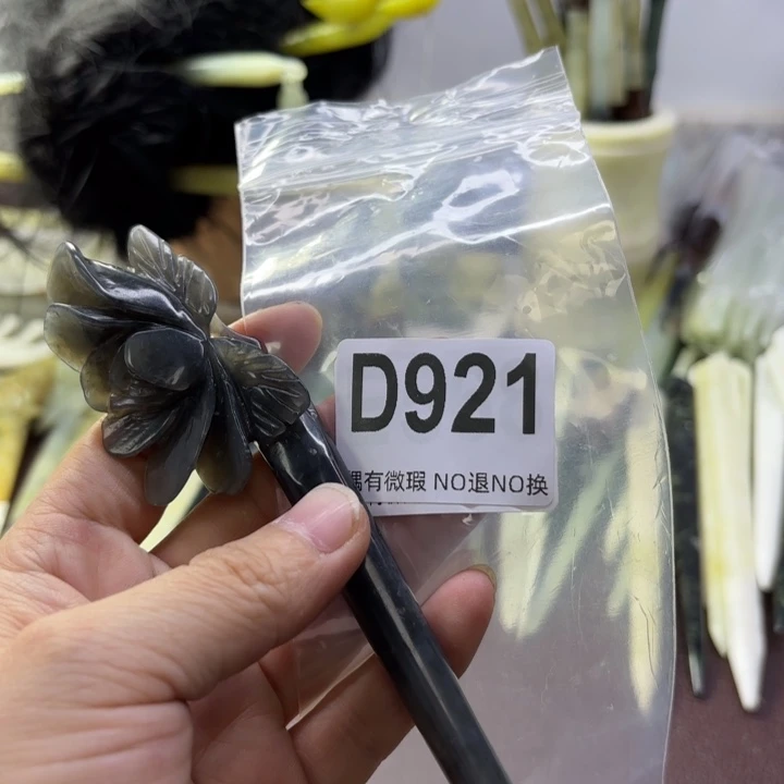 蛇纹石玉发饰合金阿***念