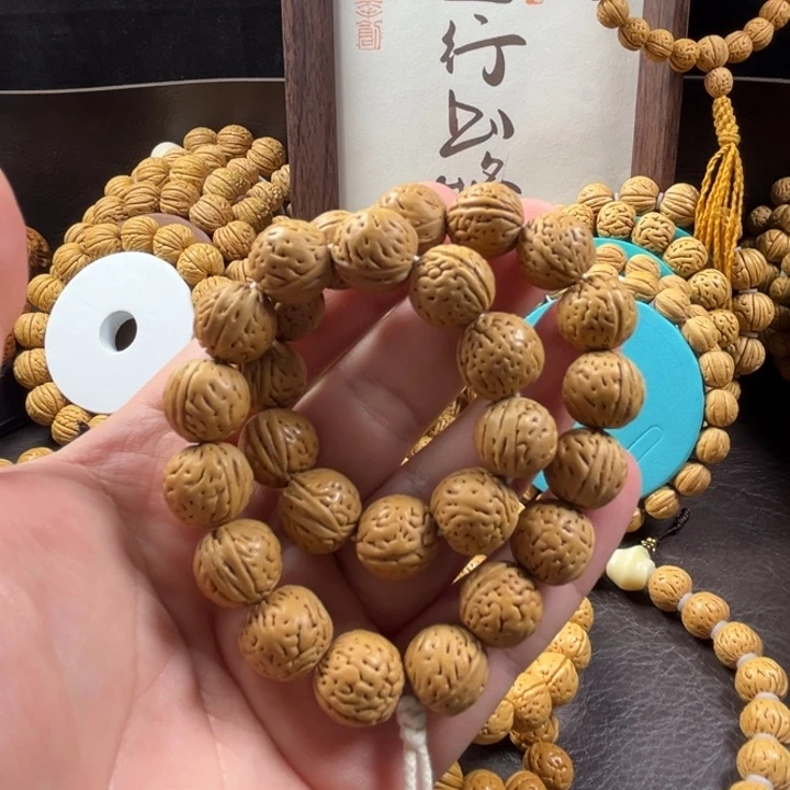 桃核手串13➕尺寸金豆手持