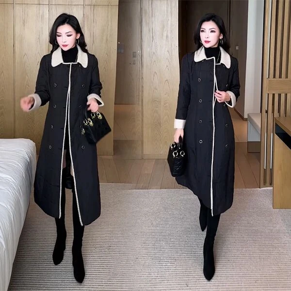 【有运费险】冬季新品穿搭气质显瘦休闲时尚宽松棉服风衣外套152