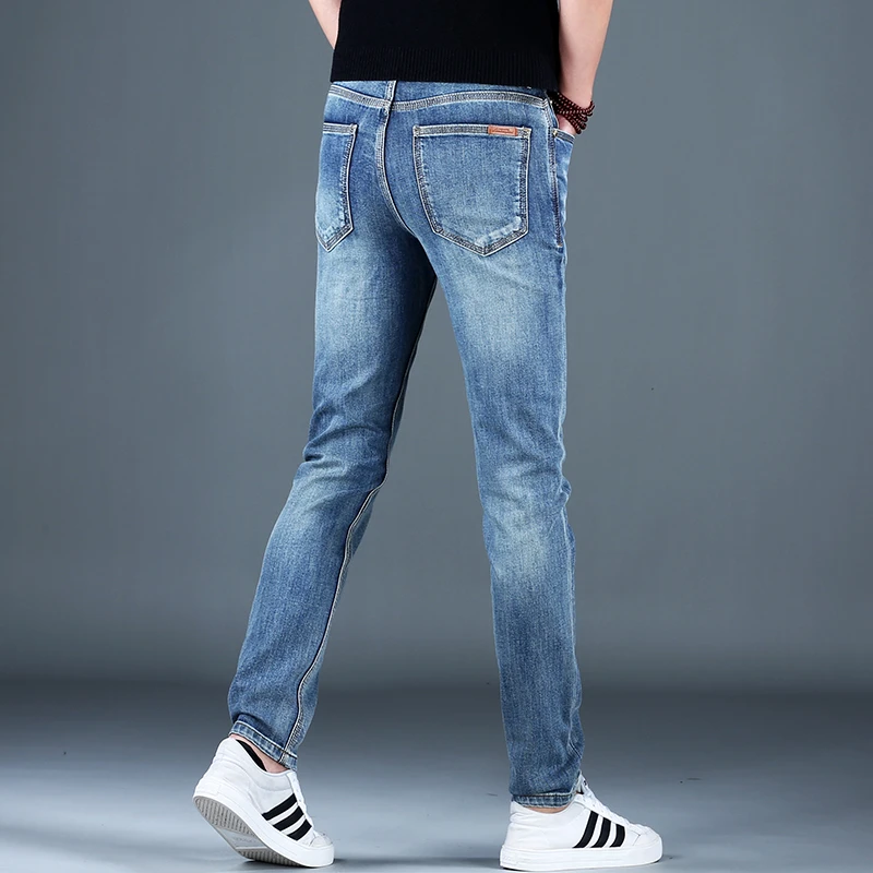 2025新款男士高端春季男装休闲百搭韩版潮牌修身直筒牛仔裤弹力