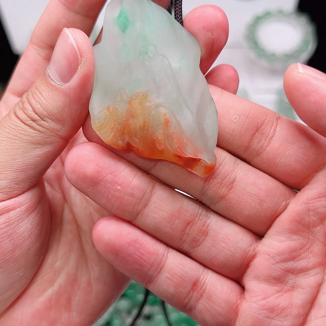 石英质玉未镶嵌吊坠(赠链)
