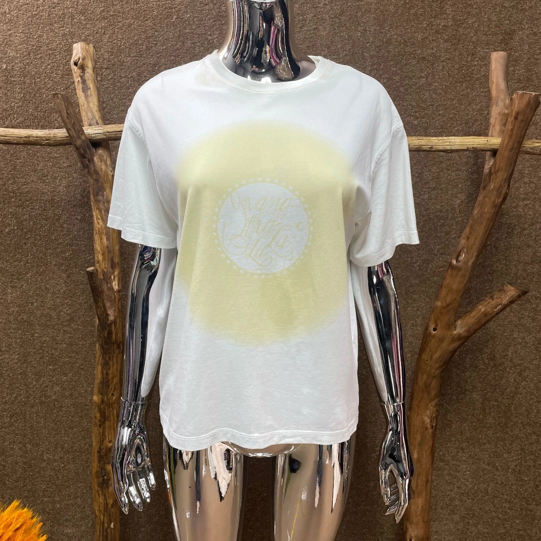 99新 Hermes/爱马仕 纯色图案圆领短袖 38码 40515