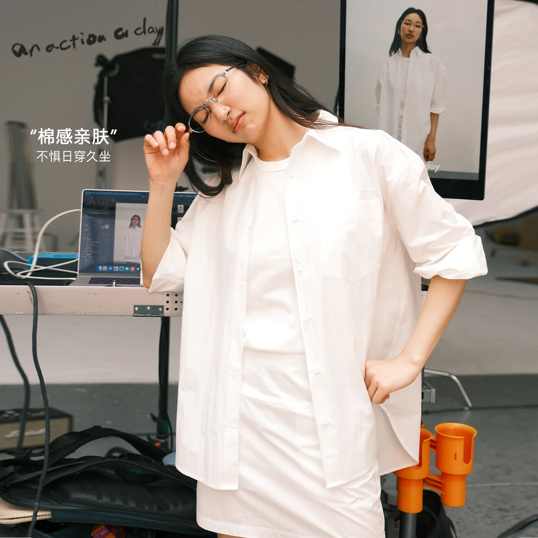 【直播专属】AAAD | Outdoor Wear 棉感轻量弧摆宽松休闲衬衫上衣