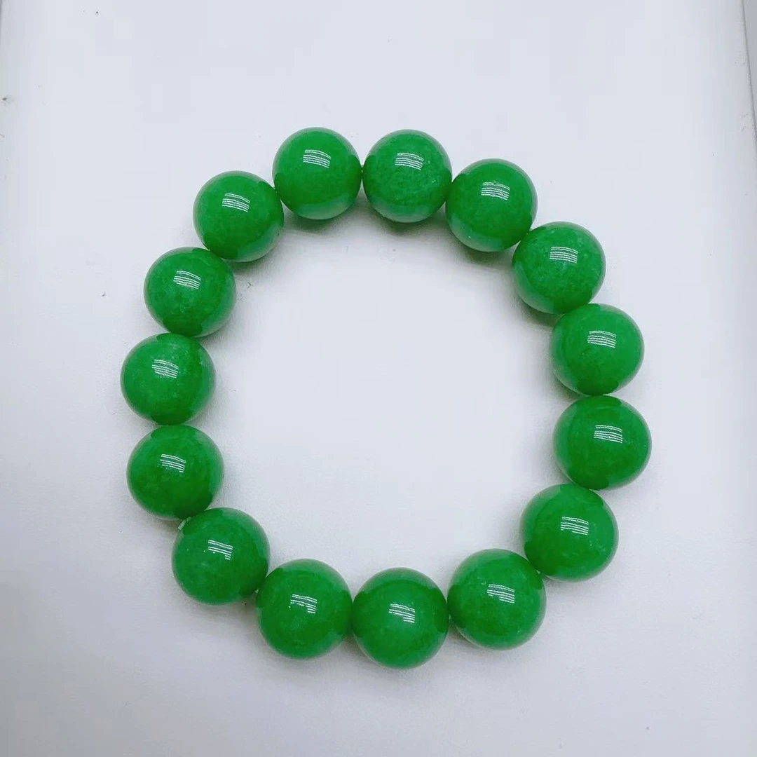 手链 【圆圆专属】14mm绿色单圈手串