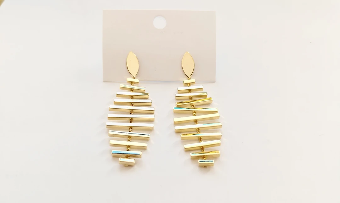 钛钢耳饰 鱼骨耳坠气质轻奢时尚百搭