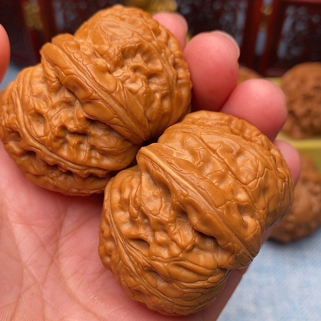 茉***茶把件文玩核桃48元宝精品