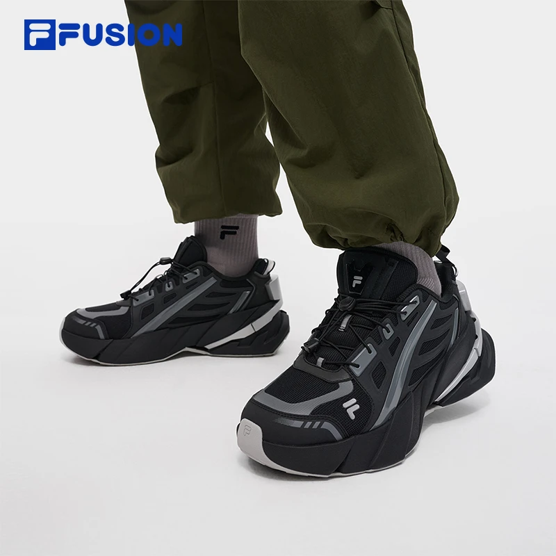 FILA FUSION斐乐潮牌TI-22男鞋机能老爹鞋2025冬季新款厚底运动鞋