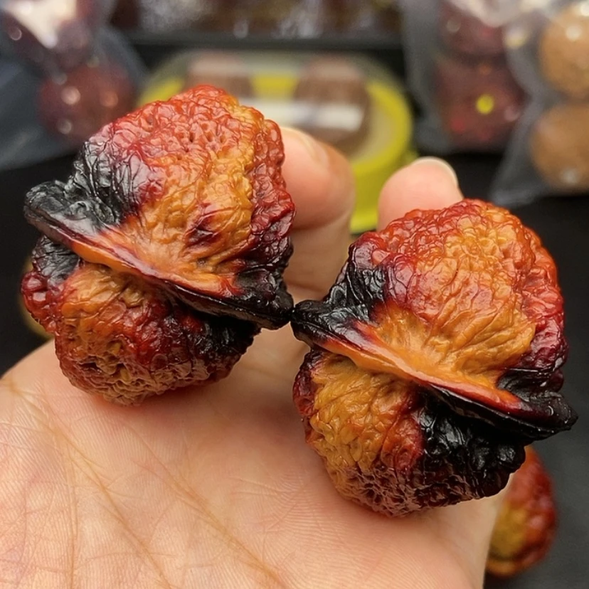 【闪购商品】把件文玩核桃42尺鱼子纹金蟾53.3克