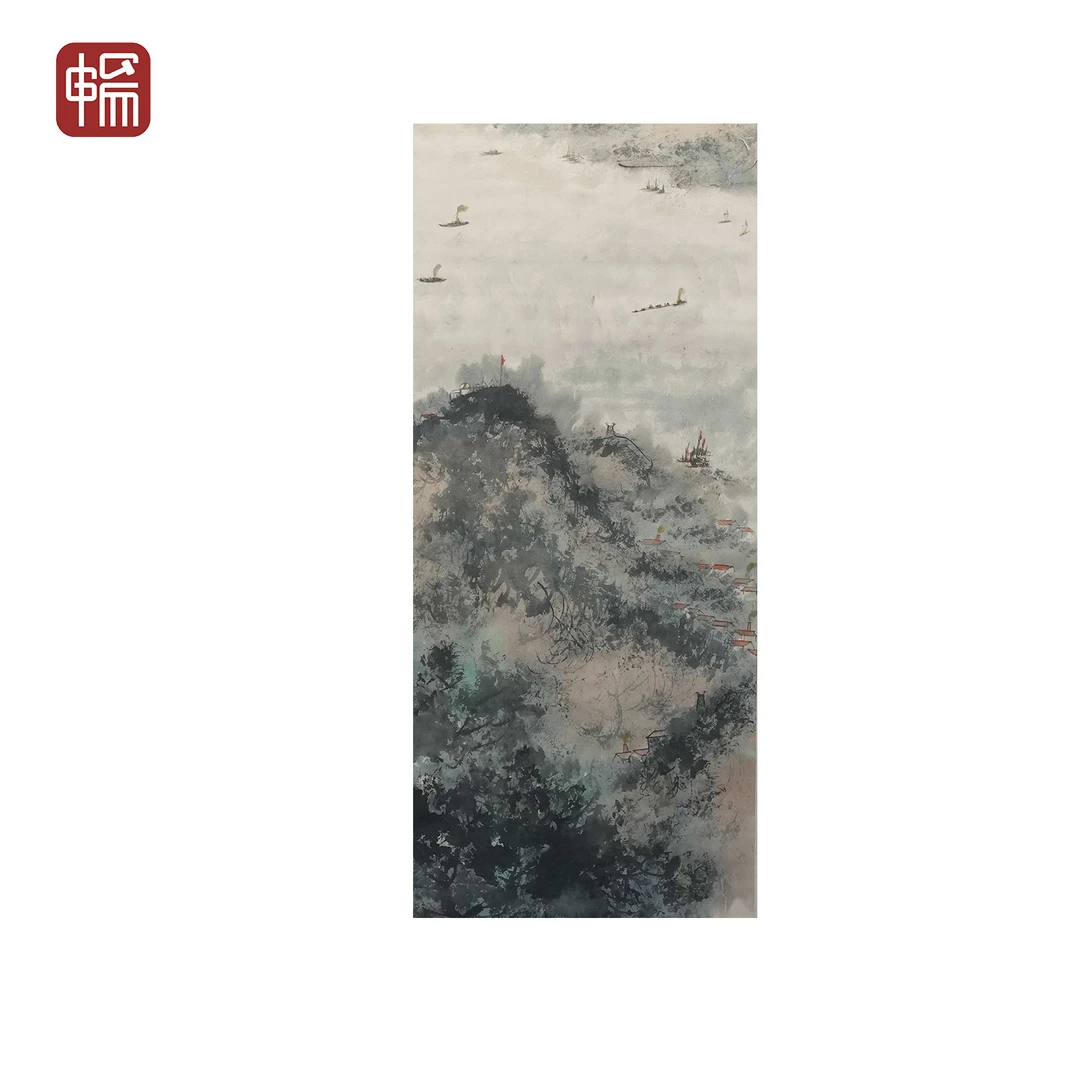 T066 1962年作《虎踞龙盘今胜昔》95*42(3.59平尺) 纸本立轴  FL
