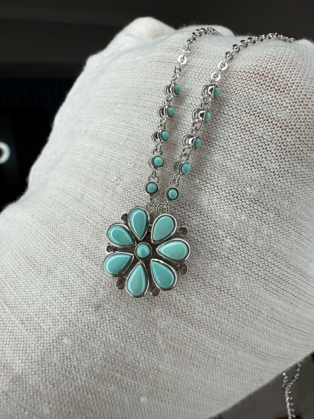 吊坠925银 时尚个性两用款高瓷多蛋面松松吊坠（带链，多样性发货）