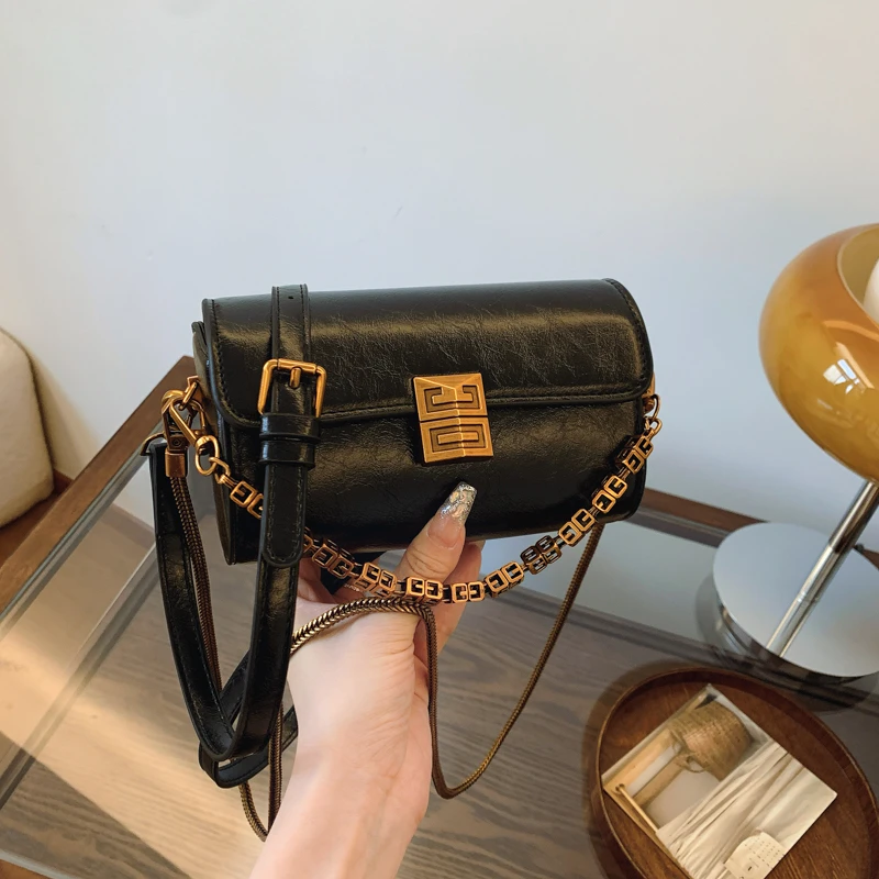 时尚百搭小包包女2025新款洋气复古单肩包韩版小众休闲斜跨包