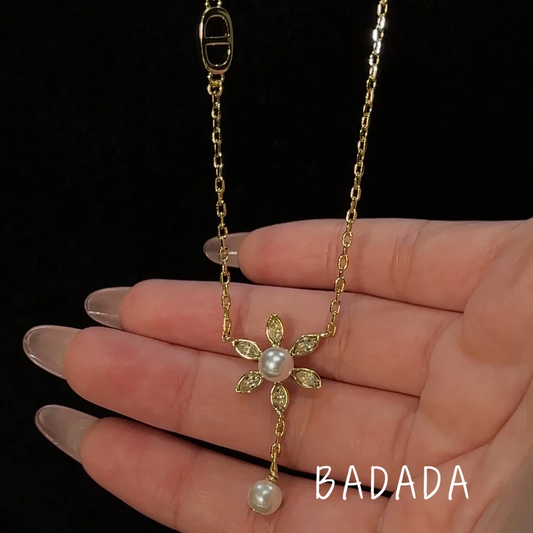 铜合金仿水晶项链 【XLD8006】轻奢女士气质精致高定项链