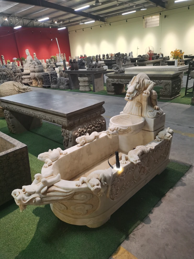 高端汉白玉龙头门海包邮不包卸车定金