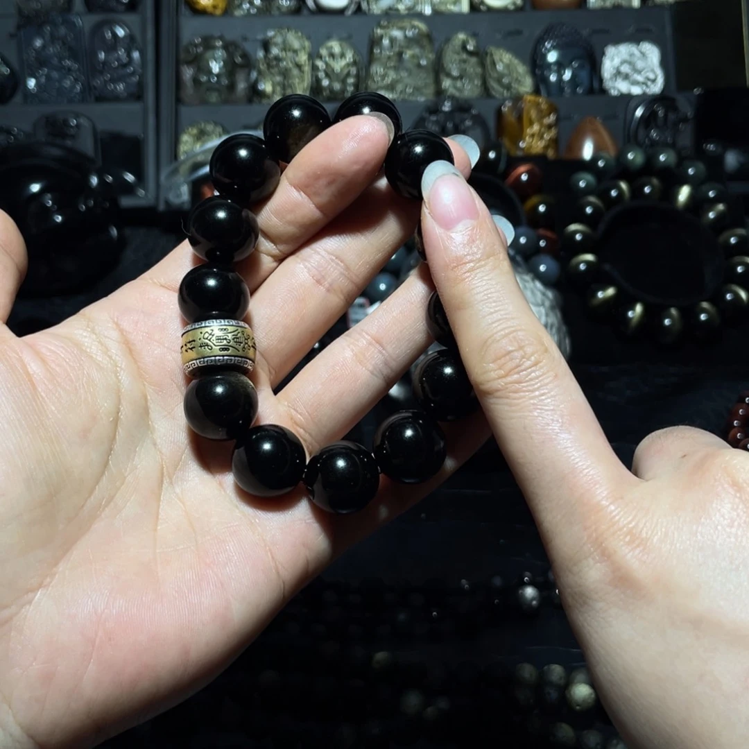 未镶嵌黑曜岩珠宝奇石神***了