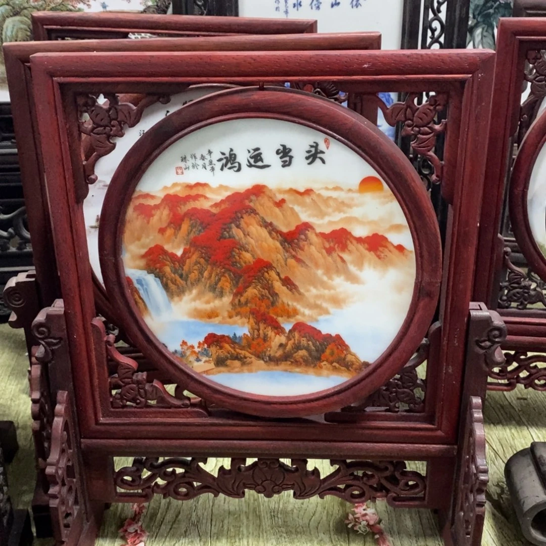 瓷35*30 景德镇瓷板画柴窑烧制