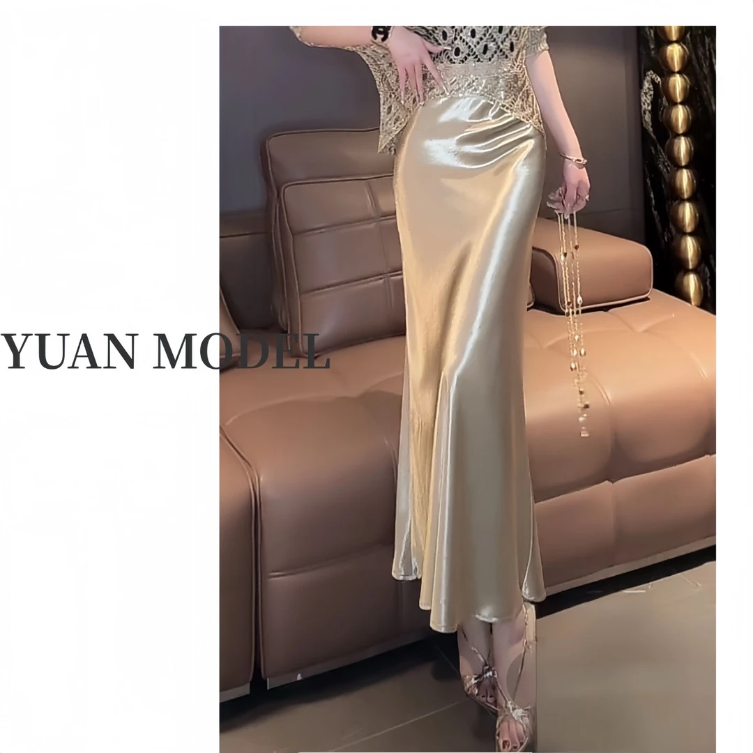 【YUAN MODEL】媛老板-2025春季时尚高端气质鱼尾半身裙中长031891