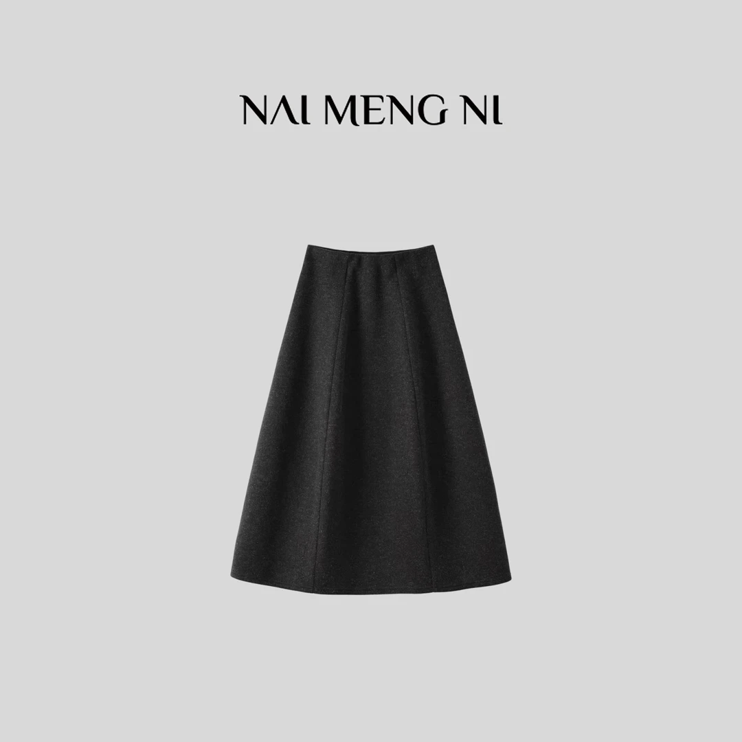 肉肉 26RR05589  “花苞”绵羊毛厚款花瓣裙时尚气质高腰半身裙