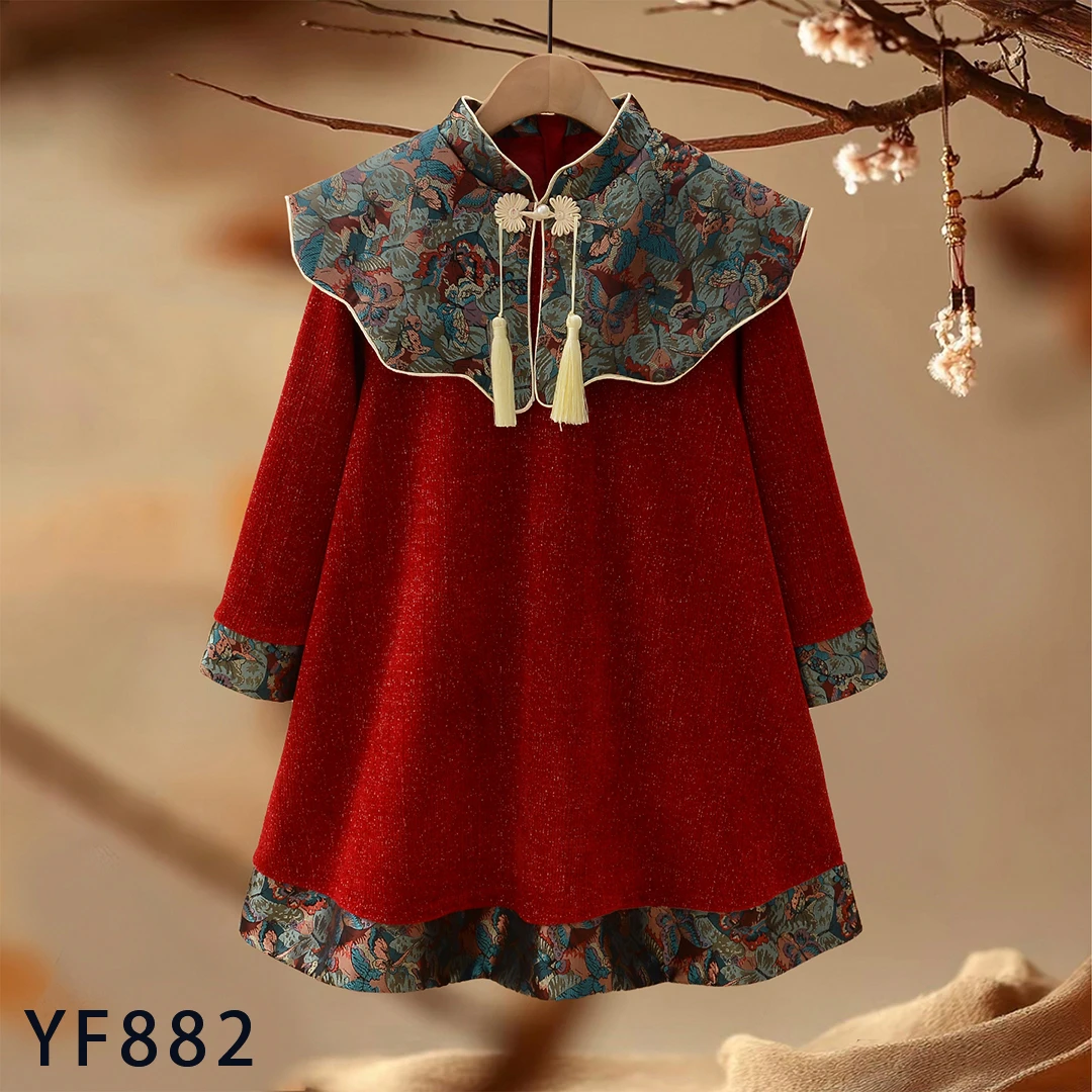 YF882国风儿童连衣裙