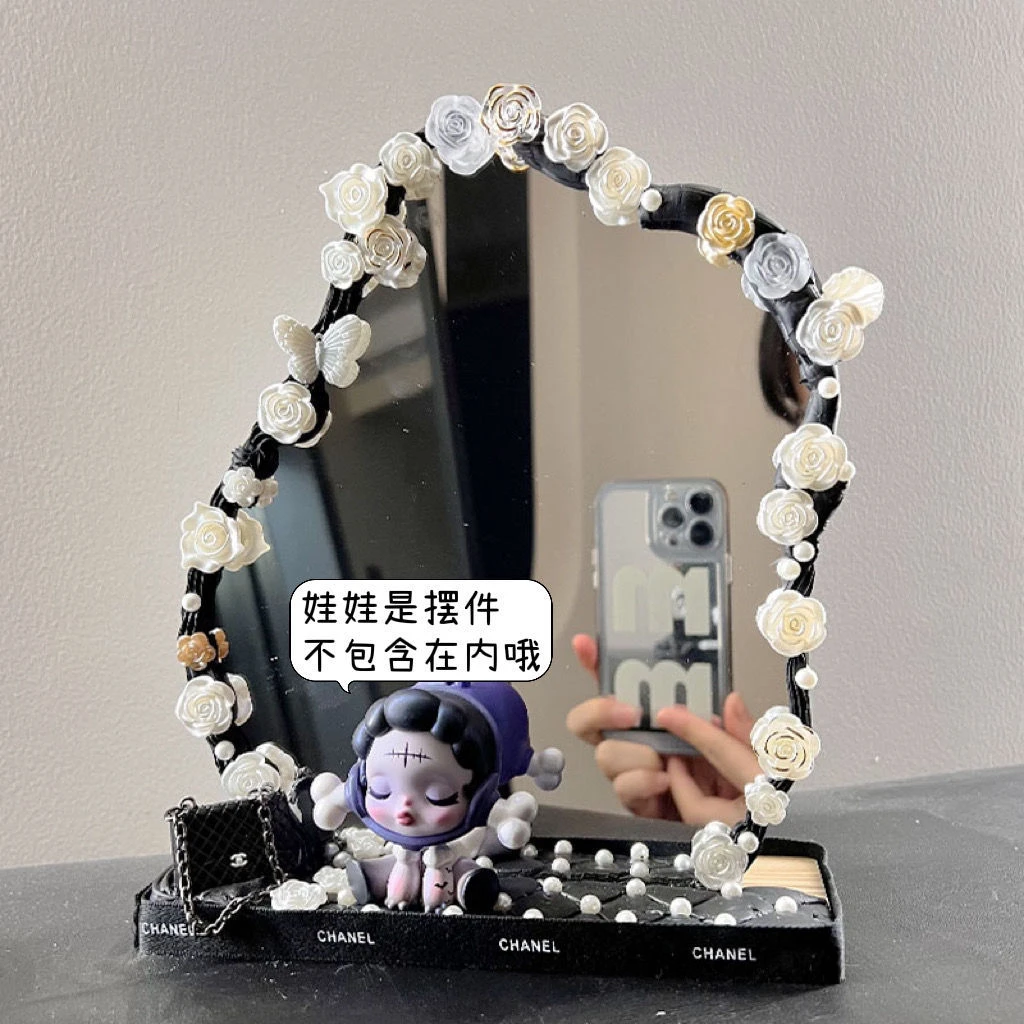【艺凡】ins风山茶花不规则云朵镜三丽鸥系列DIY创意手工宿舍摆件镜