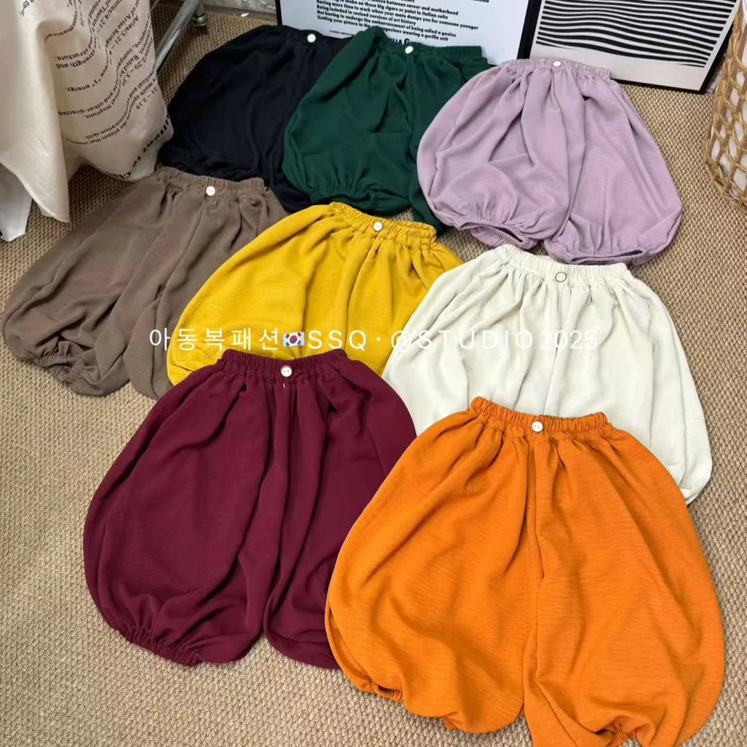 #6225太出片了!大神裤!韩呼呼的灯笼裤九分长裤冰丝皱感奶味酱~