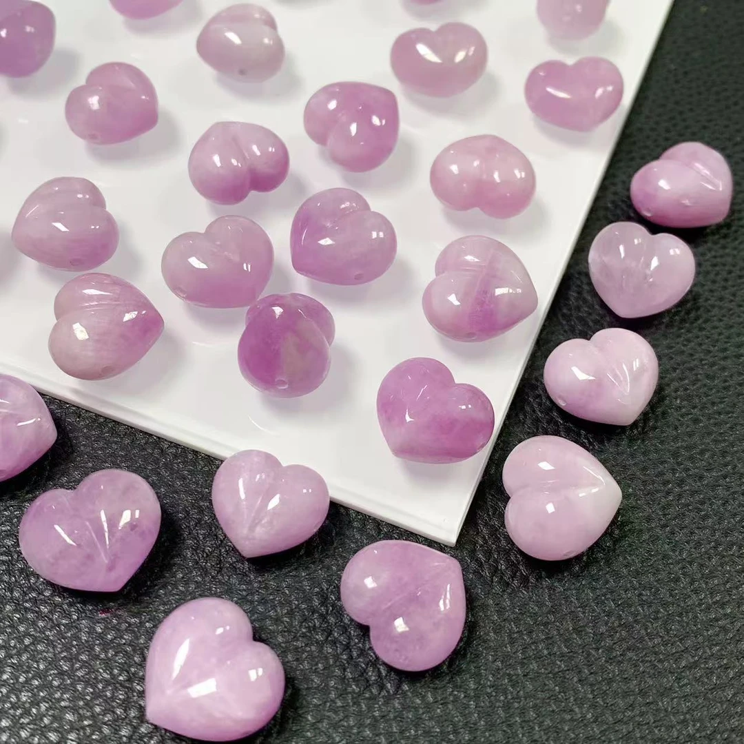 「戴琴珠宝」DQ1799-紫锂辉屁桃心配件(多样性发其一）