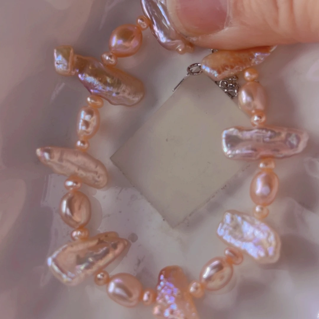 淡水珍珠手绳合金