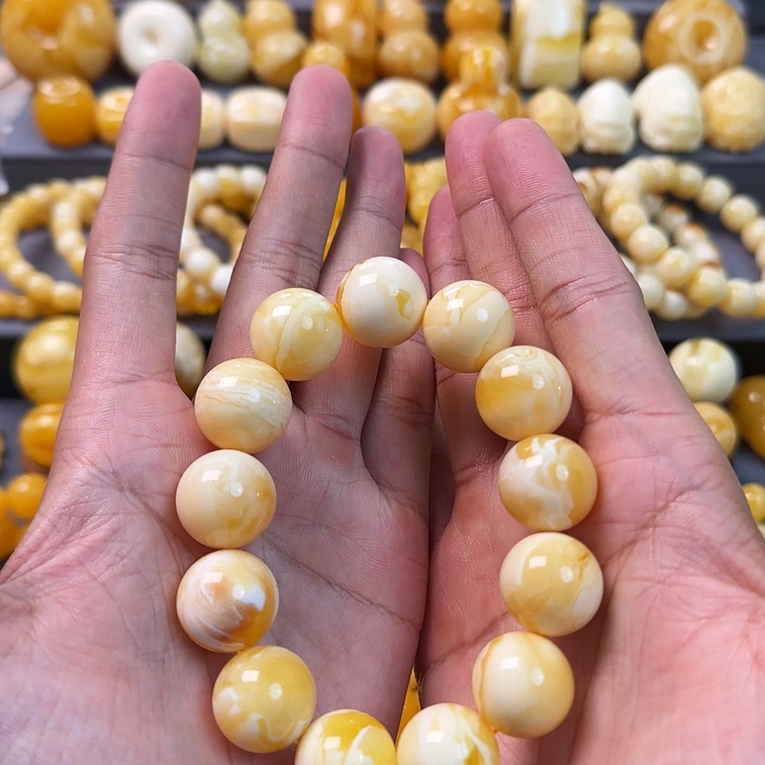 琥珀未镶嵌珠宝奇石18mm