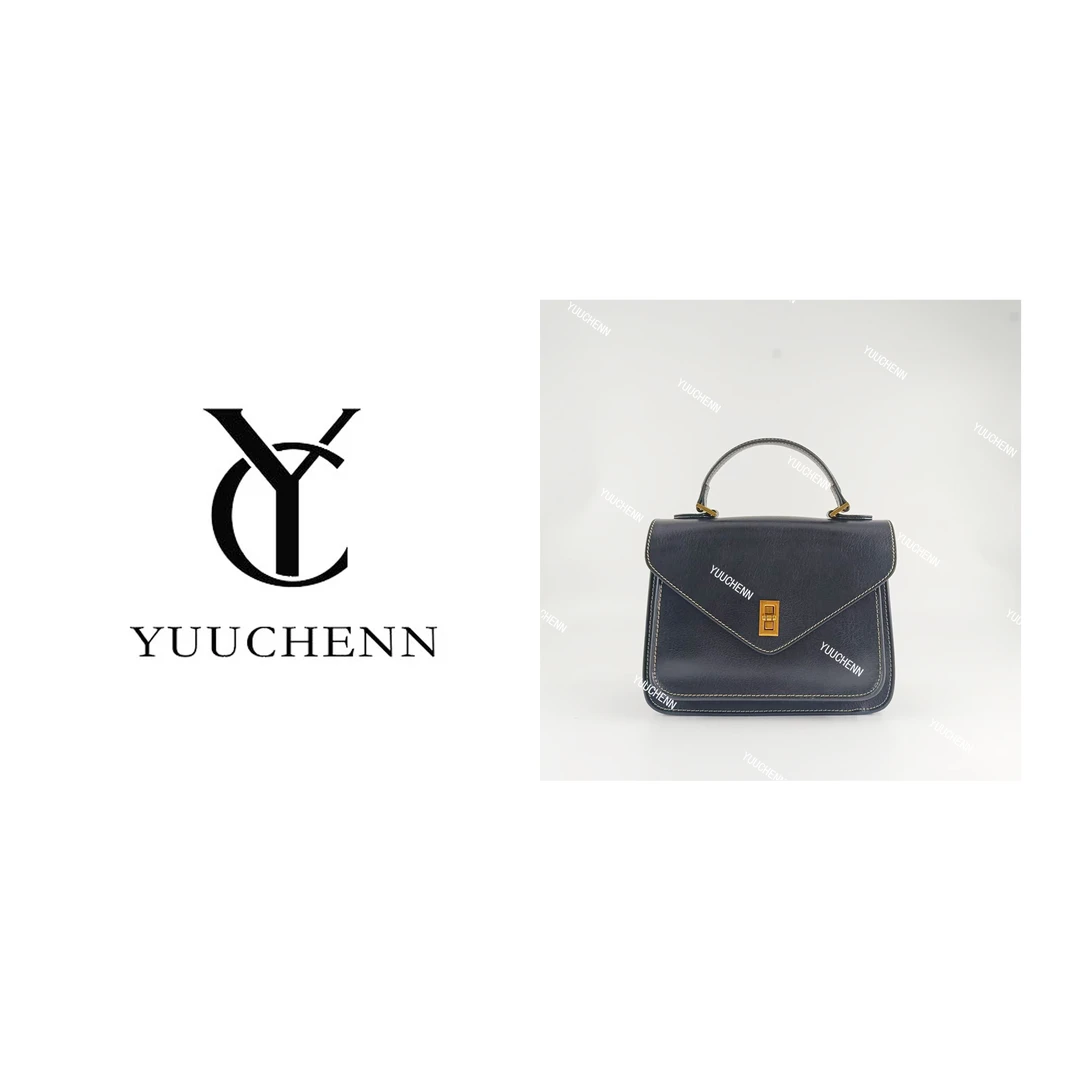 YUUCHENN/【邮差包】进口植鞣牛皮20cm 黑色 HH4987