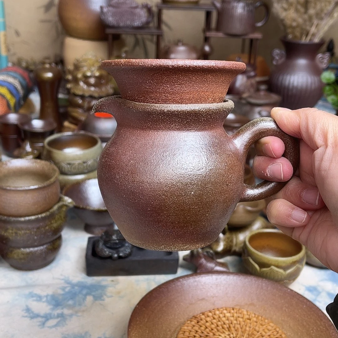 火山泥公道+茶漏套装