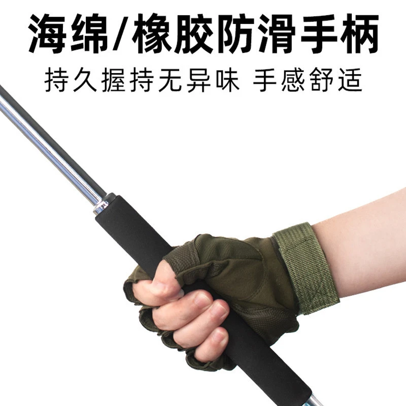 合金钢甩棍防身加长伸缩车载三节破窗器登山杖伸缩自卫便携打狗棍