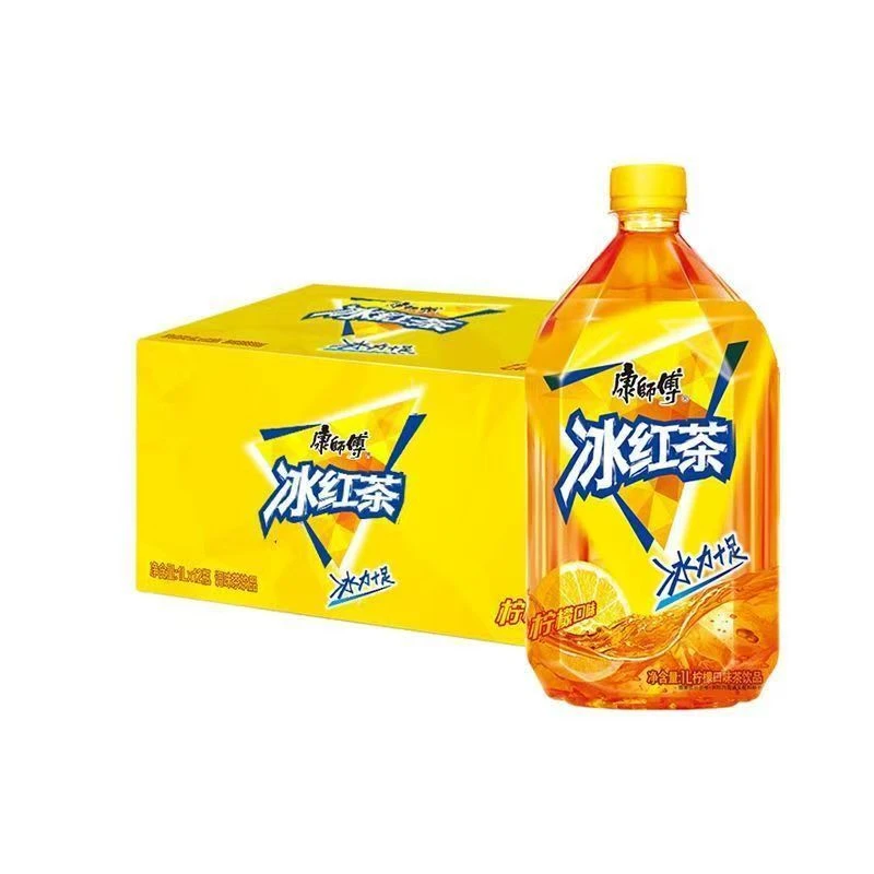 康师傅冰红茶1000ML*12瓶经典口味茶饮品夏日冰镇解渴整箱装