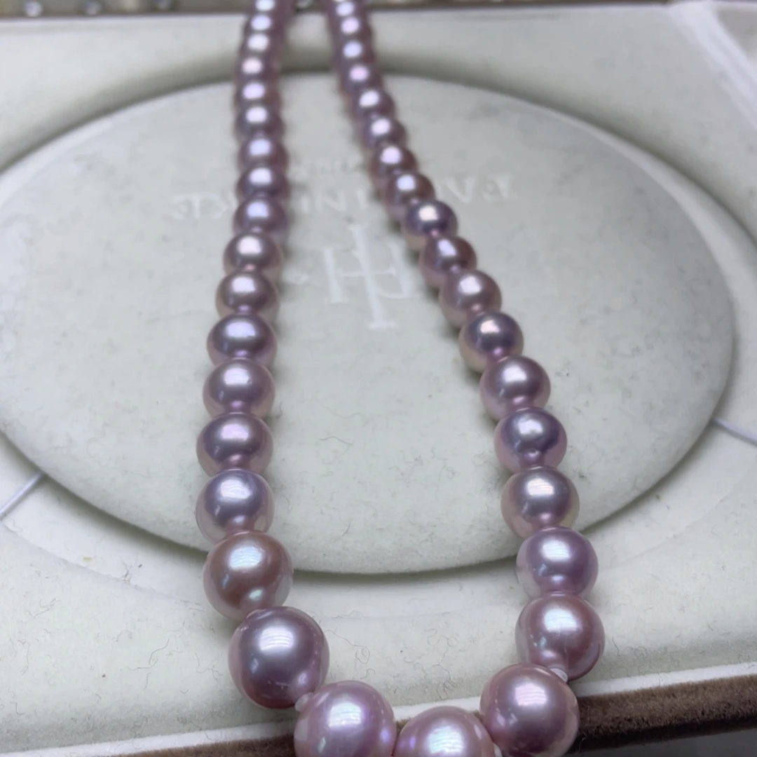 淡水珍珠银S925镶嵌颈饰9-11