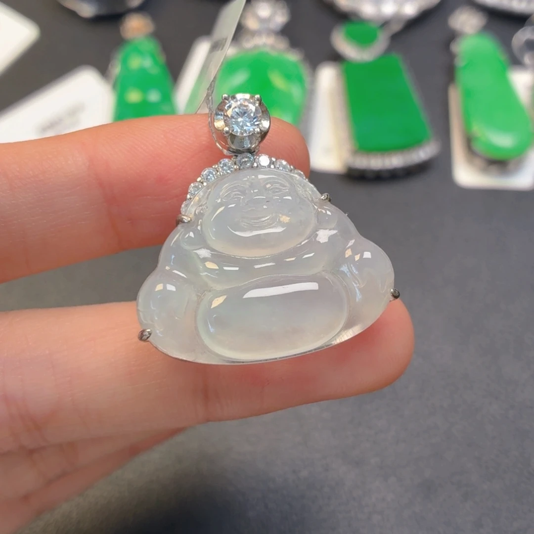 翡翠银S925镶嵌颈饰