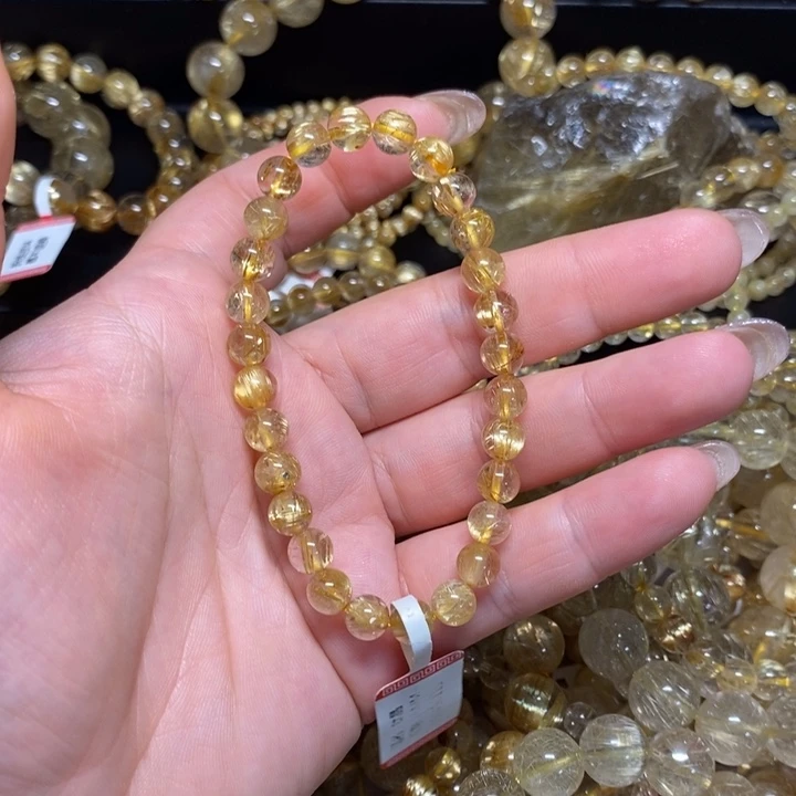 未镶嵌手链水晶A*天然钛晶