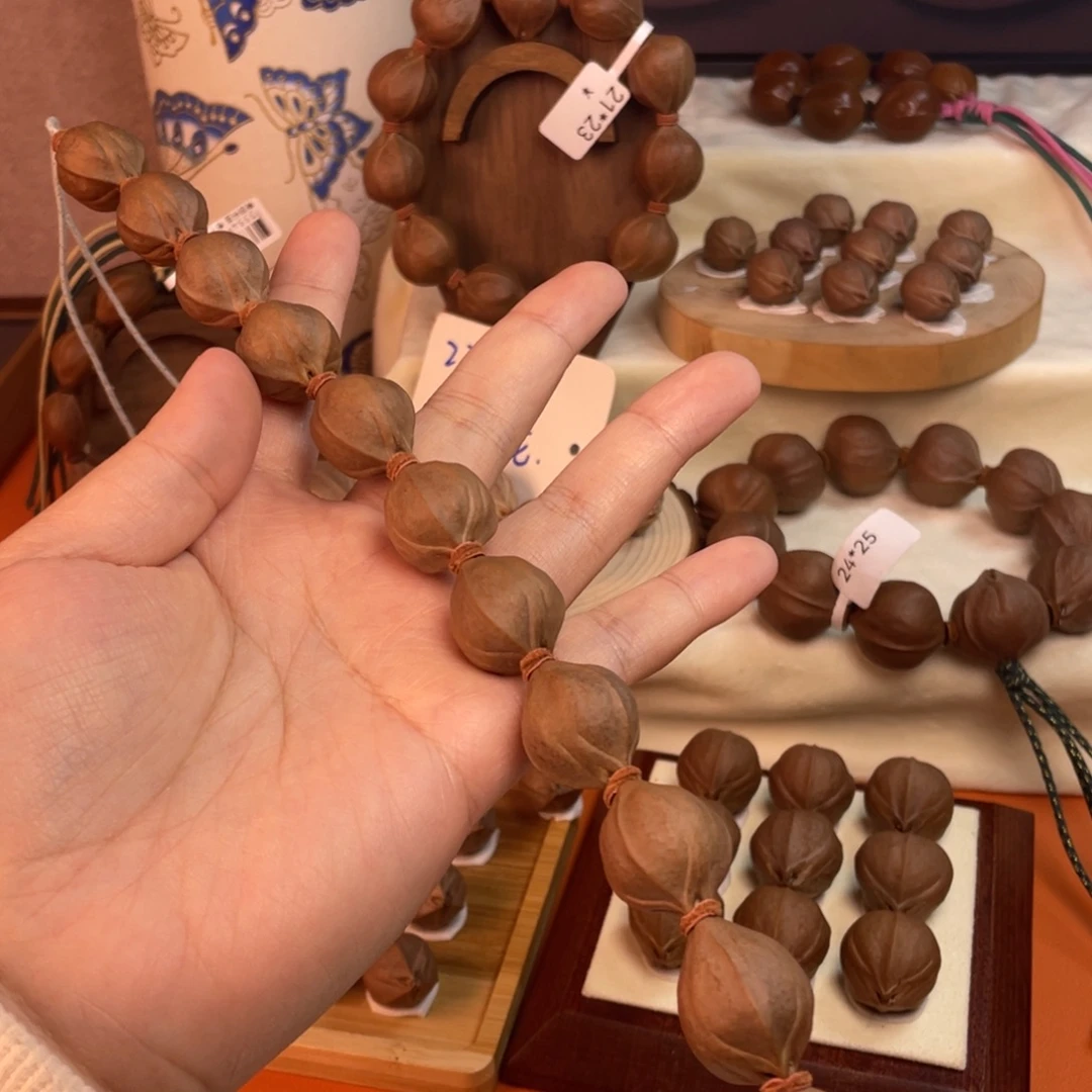 ༺***༻橄榄核手串/手链1823梅林铁核三面佛