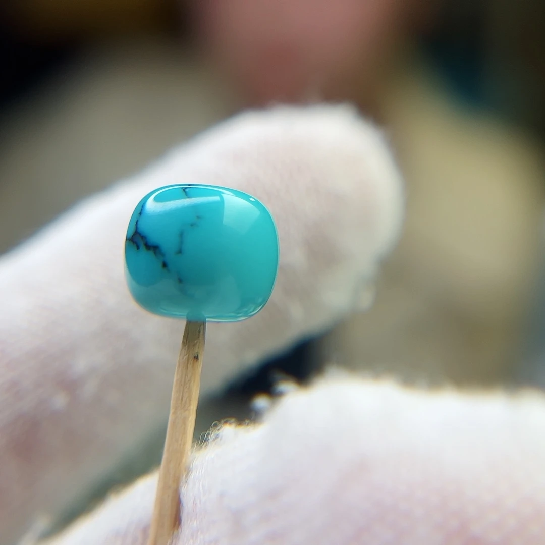 绿松石珠宝奇石未镶嵌10.7直径