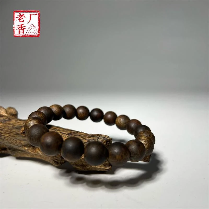 【学茶严选】老香厂A50莺歌绿棋楠沉水浮11mm单圈手串 多样性发一条