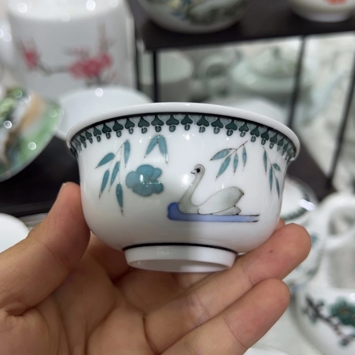 醴陵高温瓷手绘茶杯