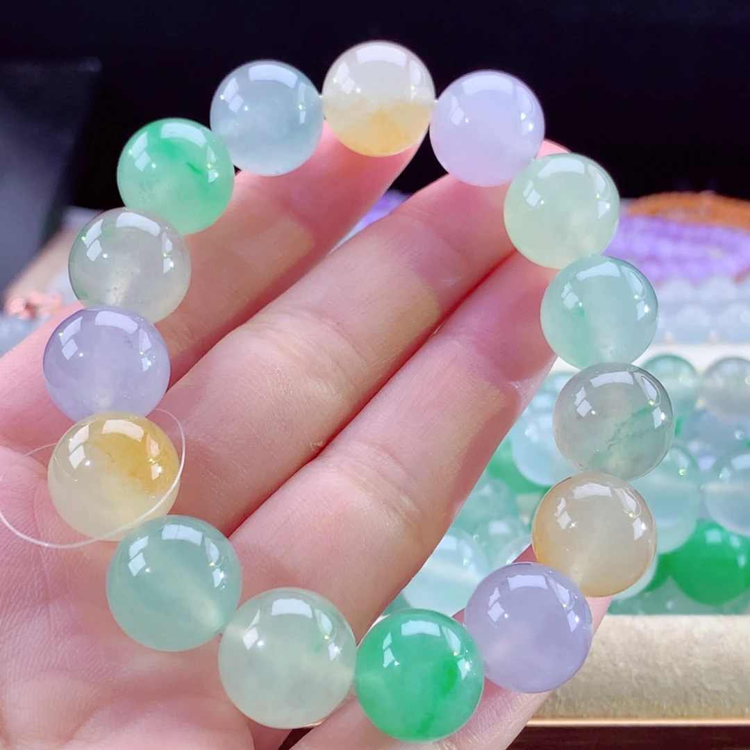 翡翠手链未镶嵌马卡龙