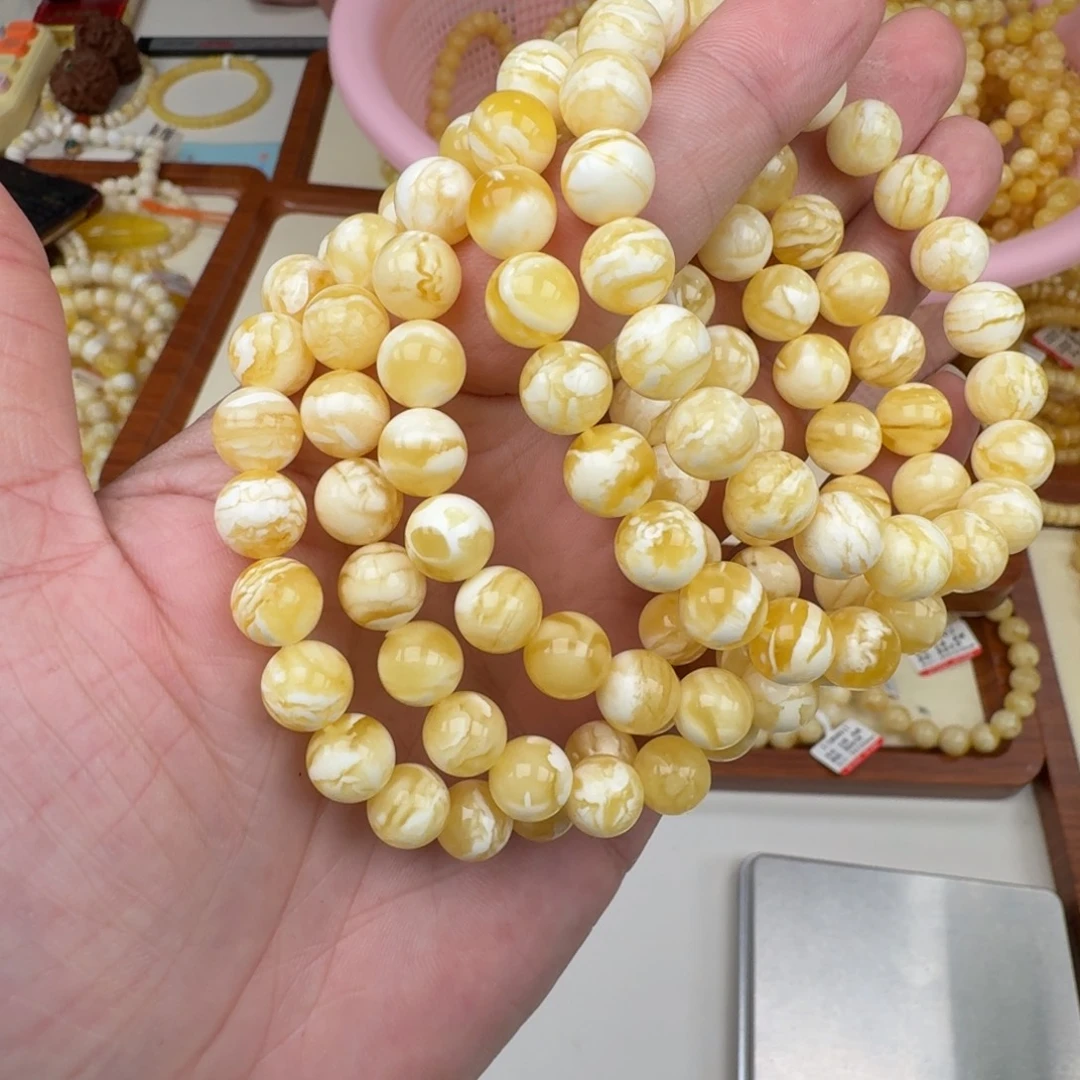 琥珀未镶嵌手链多样性发其一