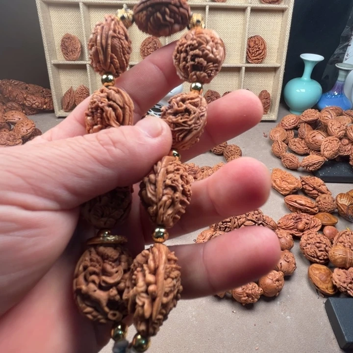 桃核手串桃核雕刻八大济公
