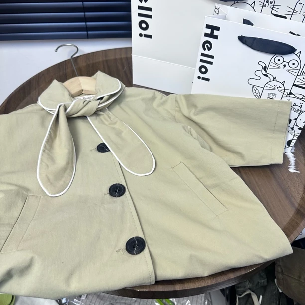 （现货）儿童复古风衣外套