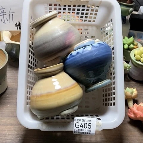 紫砂花盆405微瑕品口径5厘米左右的