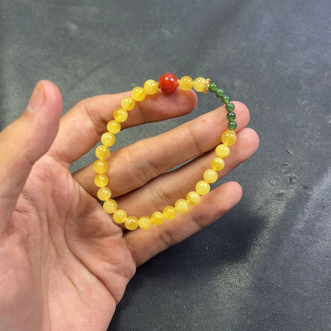 蜜蜡颈饰未镶嵌多样性高端蜜蜡老黄蜡卡6