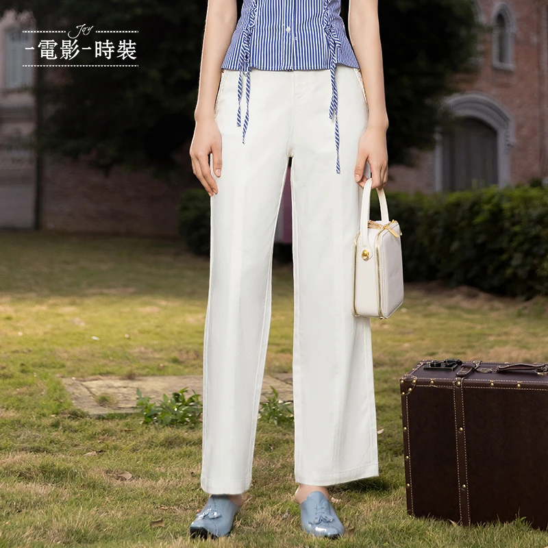 【芊芊专属】一电影一时装夏季休闲裤直筒牛仔款裤子FEFK124588